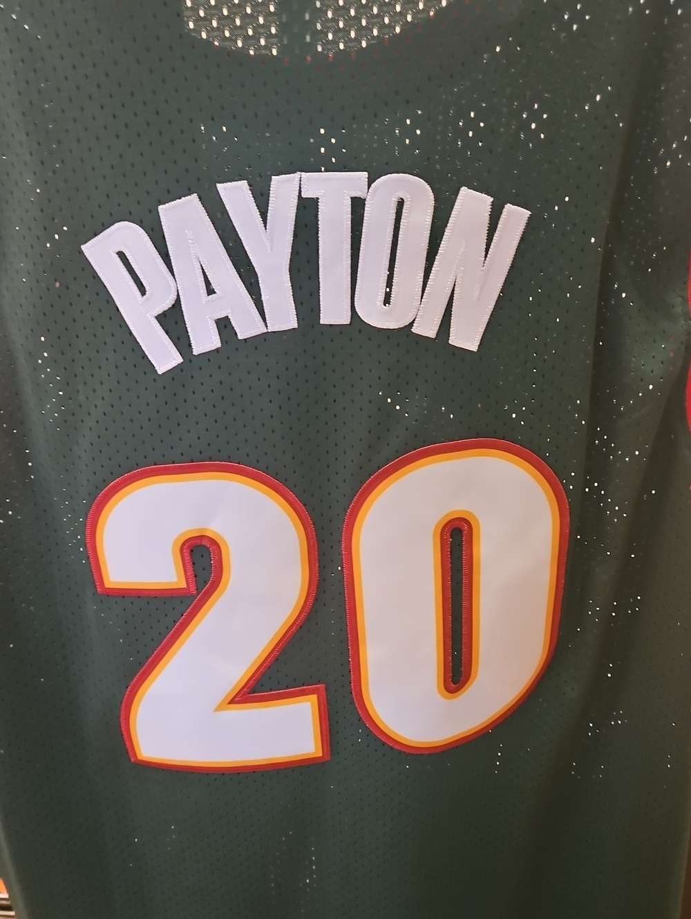 Super Sonics Gary Payton # 20 Sew.. Not Iron On 3X Jersey ( Fits Like A 2X ) - Picture 5 of 7